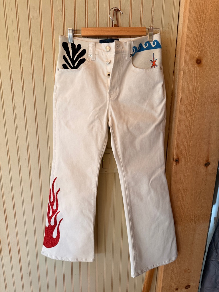 Lost Daze Heart-Button High-Waist Jeans